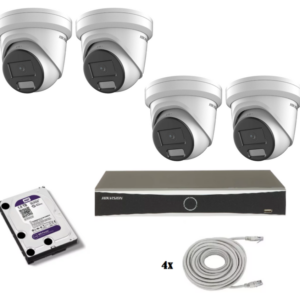 Hikvision beveiligingscamera set met 4 x Hikvision DS-2CD2386G2H-IU
