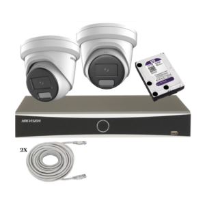 Hikvision beveiligingscamera set met 2 x DS-2CD2347G2H-LIU wit