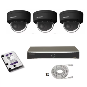 Hikvision beveiligingscamera set met 3 Hikvision DS-2CD2146G2H-ISU zwart