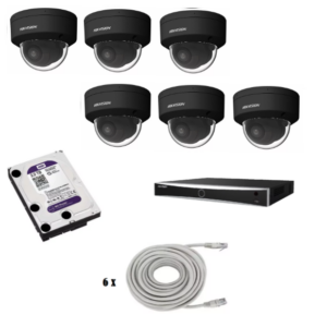 Hikvision beveiligingscamera set met 6 Hikvision DS-2CD2146G2H-ISU zwart