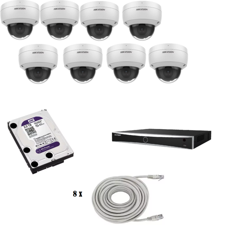 Set met 8 Hikvision DS-2CD2146G2-I