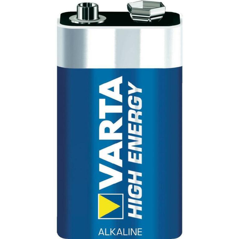 Varta High Energy batterij 9V 2