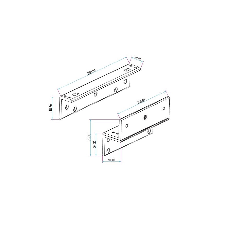 YLI KM-280NZL verstelbare montage Z profiel beugel - Afbeelding 3