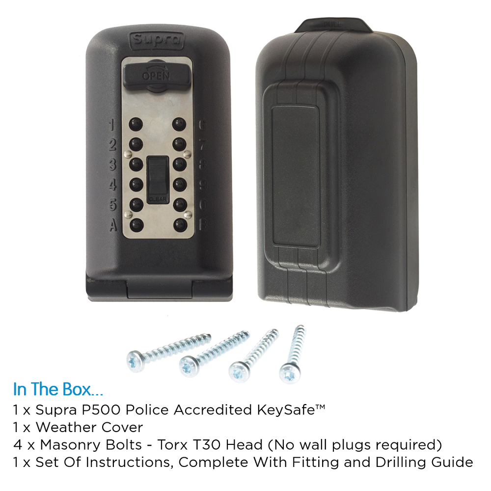 Supra P500 Pro KeySafe – Hoogbeveiligde buiten sleutelkluis met politie-erkende certificering - Afbeelding 2