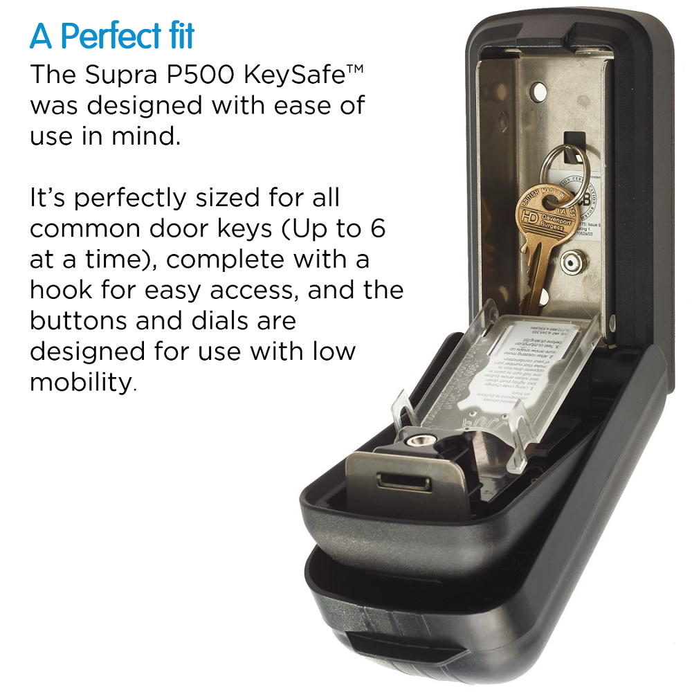 Supra P500 Pro KeySafe – Hoogbeveiligde buiten sleutelkluis met politie-erkende certificering - Afbeelding 4