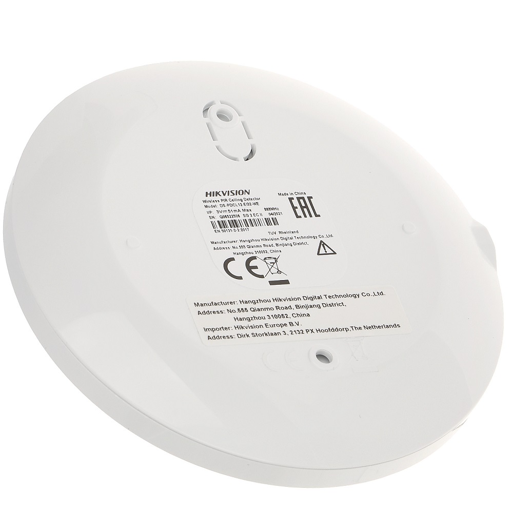 Hikvision DS-PDCL12-EG2-WE AXPRO draadloze PIR-plafonddetector - Afbeelding 3