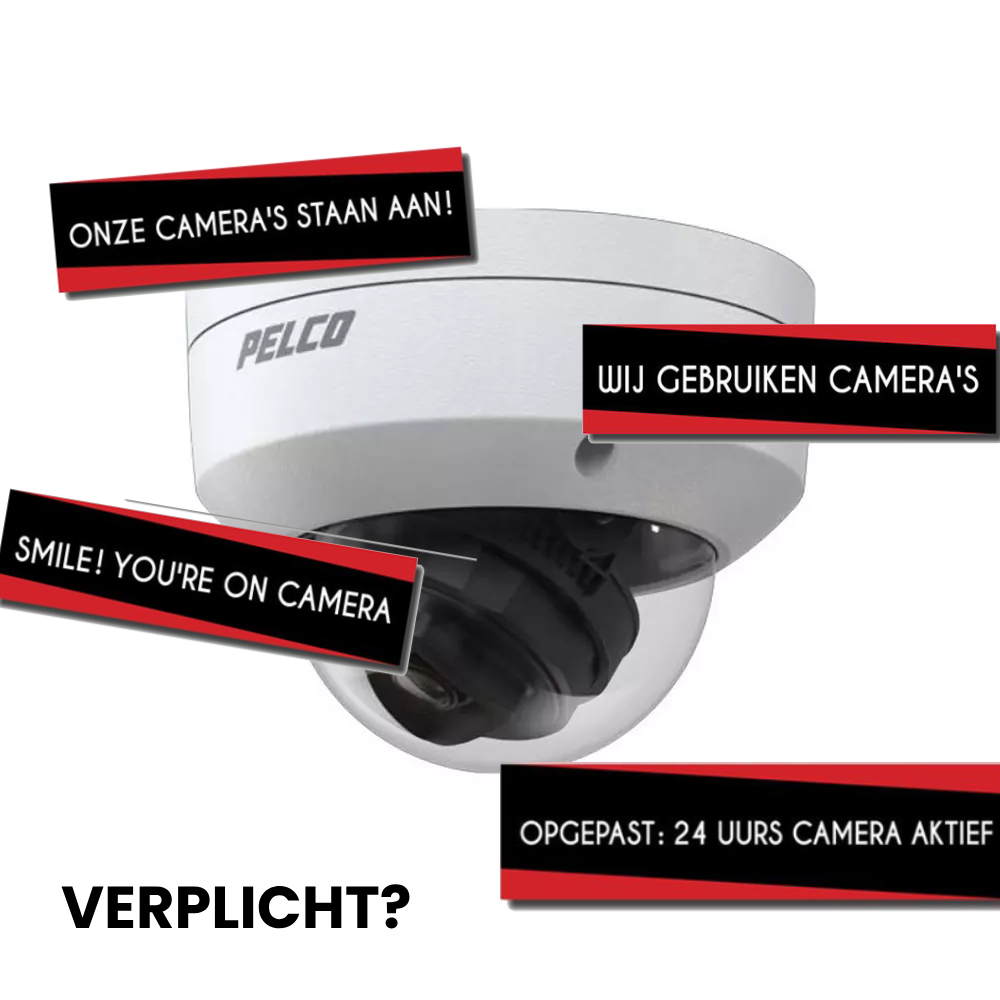 Is een camerabeveiliging sticker verplicht?