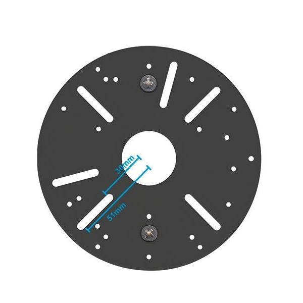 FirePoint zwarte mini plafondmontage 42 ~ 59 cm voor camera’s en rookmelders - Afbeelding 3