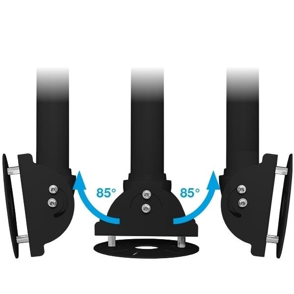 FirePoint zwarte plafondmontage 77 ~ 128 cm voor camera’s en rookmelders - Afbeelding 2