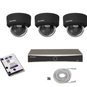 Hikvision beveiligingscamera set met 3 Hikvision DS-2CD2186G2H-ISU zwart