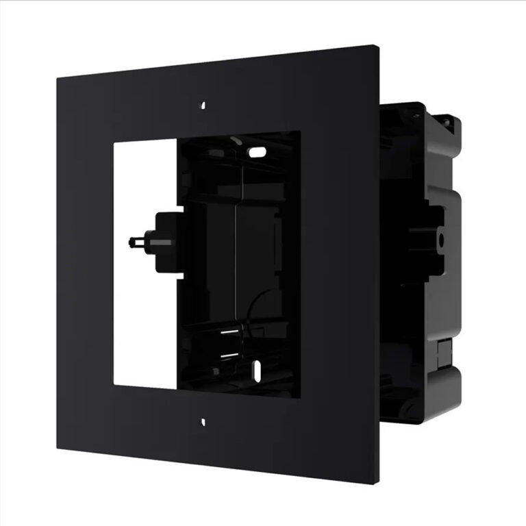 Hikvision DS-KD-ACF1 1-Module Montageframe met Voorpaneel – Zwart Aluminium