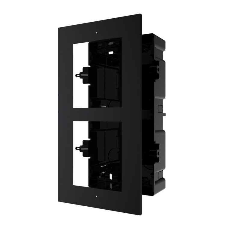 Hikvision DS-KD-ACF2 2-Module Montageframe met Voorpaneel – Zwart Aluminium