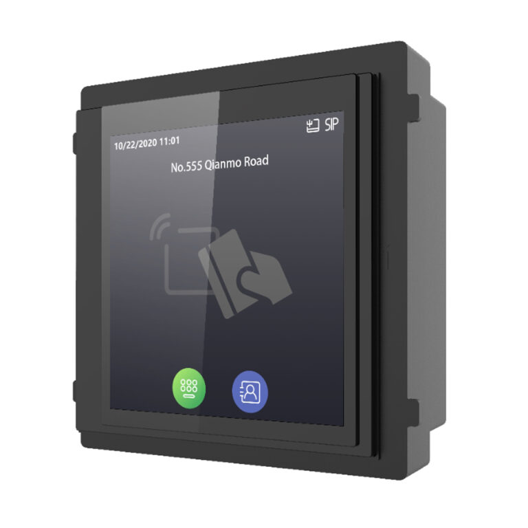 Hikvision DS-KD-TDM 4″ Touchscreen Video-Intercom met Mifare Kaartlezer