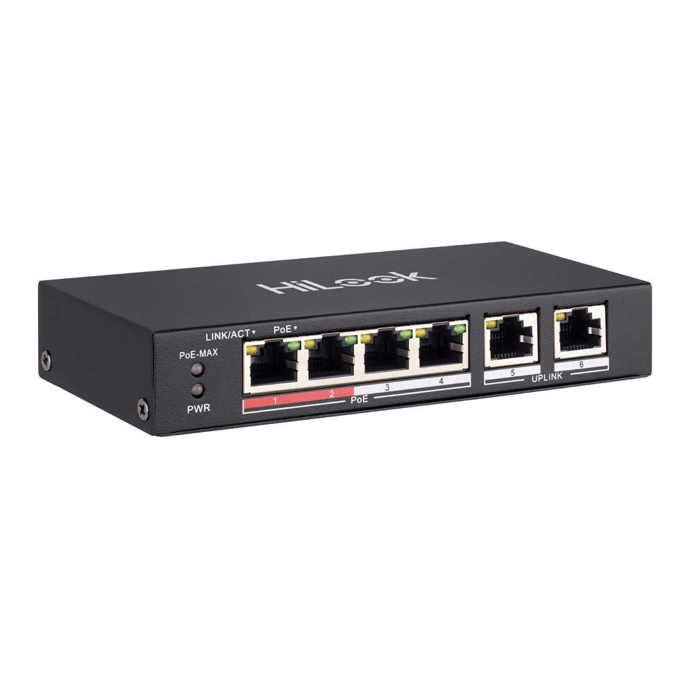HiLook NS-0106P-35 4-Poorts Unmanaged PoE Switch (35W)